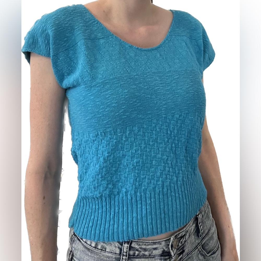 Turquoise Vintage style top
